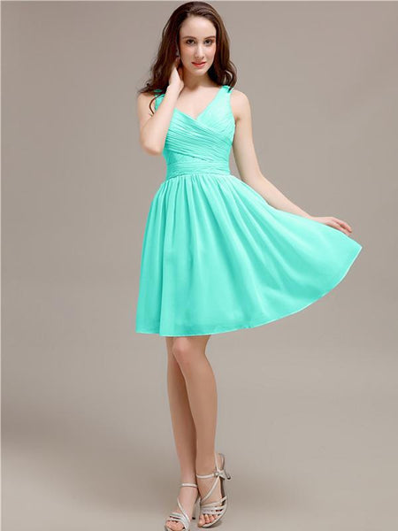 Mint green short bridesmaid on sale dresses