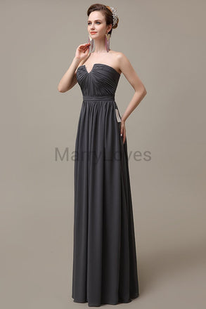 Sweetheart Chiffon Floor Length Bridesmaid Dresses