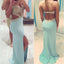 Backless Blue Sexy Mermaid Sweet Heart Long Prom Dresses, BG51150
