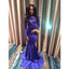 Applique Royal Blue Long Sleeves See Through Mermaid Prom Dresses, BG51183 - Bubble Gown