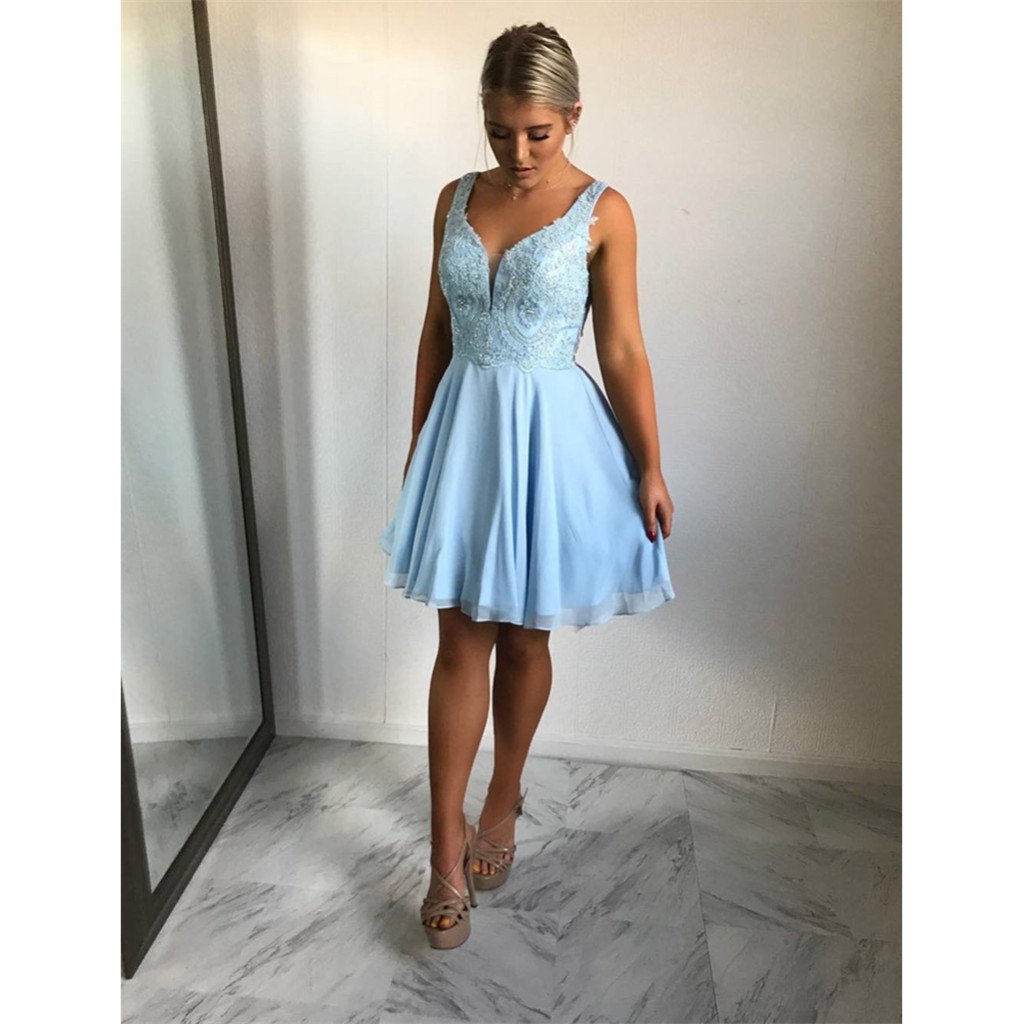 Amazing V-neck Beading Top Sleeveless Chiffon Homecoming Dresses, HD04 MarryLover Amazing V-neck Beading Top Sleeveless Chiffon Homecoming Dresses, HD04 MarryLover