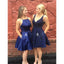 Popular Halter Sleeveless Appliques V-neck Backless Homecoming Dresses, HD0463