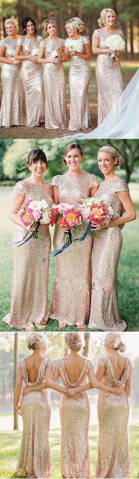Charming Mermaid Short Sleeve Sequin Long Bridesmaid Dresses, BG51317 MarryLover Charming Mermaid Short Sleeve Sequin Long Bridesmaid Dresses, BG51317 MarryLover