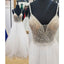Charming Beaded Top White Tulle Affodable Long Prom Dresses, BG51531