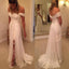 Off Shoulder Side Split Lace Simple Long Cheap Brides Wedding Dresses, BG51551