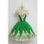 Cap Sleeves Lovely Green Unique Applique Short Homecoming Dresses, BG51600 - Bubble Gown