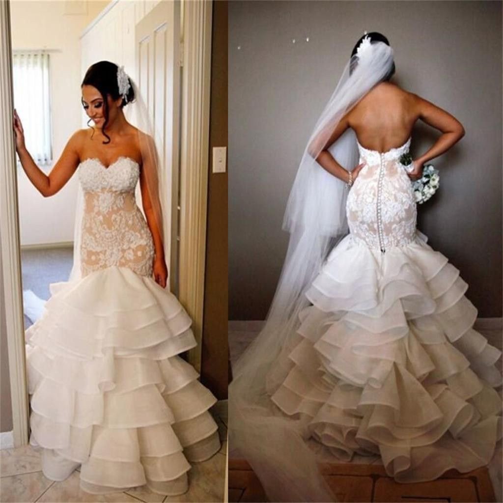 Sweet Heart Mermaid Lace Affordable Wedding Dresses, BG51469