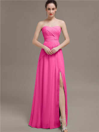 Sweetheart Split Side Bridesmaid Dresses