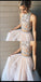 2 Piece High Neck Open Back Online Long Prom Dresses, BG51225