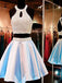 2 Pieces Open Back Lovely Beaded Short Homecoming Dresses, BG51406