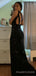 One Shoulder Sequins Side Slit Long Evening Prom Dresses, Custom Mermaid Prom Dress, BGS0056