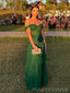 Gorgeous Green Tulle Off Shoulder A-line Long Evening Prom Dresses, Custom Prom Dress, BGS0181
