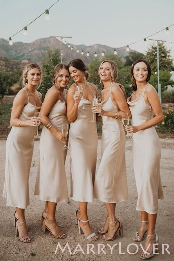 champagne wedding dress bridal party Champagne Bridal Party