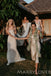 Plunging V-neck Stretch Satin Long Bridesmaid Dresses , BN1017