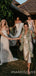 Plunging V-neck Stretch Satin Long Bridesmaid Dresses , BN1017