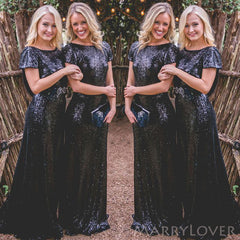 sparkly black bridesmaid dresses Sequin Column/Sheath Long , BN1039 – MarryLover SIZE:US 0 Women's Plus Size Gothic strapless gown? look very sexy but
