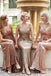 V-neck Sequin Long Mermaid Bridesmaid Dresses , BN1058