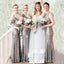 Grey Sequin Long Mermaid Bridesmaid Dresses , BN1063