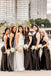 Black Sequin Sparkly Long Mermaid Bridesmaid Dresses , BN1069