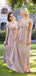 A-line Chiffon Spaghetti Straps Long Bridesmaid Dresses, Custom Off Shoulder Bridesmaid Dresses, BN1118