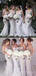 Sexy Mermaid Silver Grey Long Custom Bridesmaid Dresses , BN1151