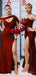 Mismatched Burgundy Satin Long Mermaid Custom Bridesmaid Dresses , BN1182