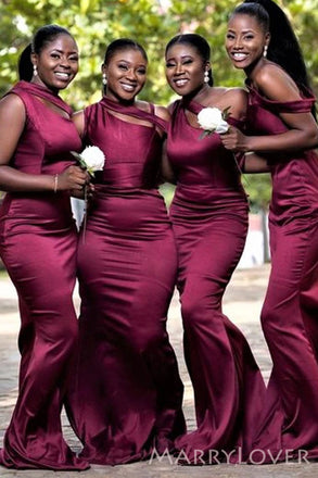 Dark burgundy bridesmaid on sale dresses