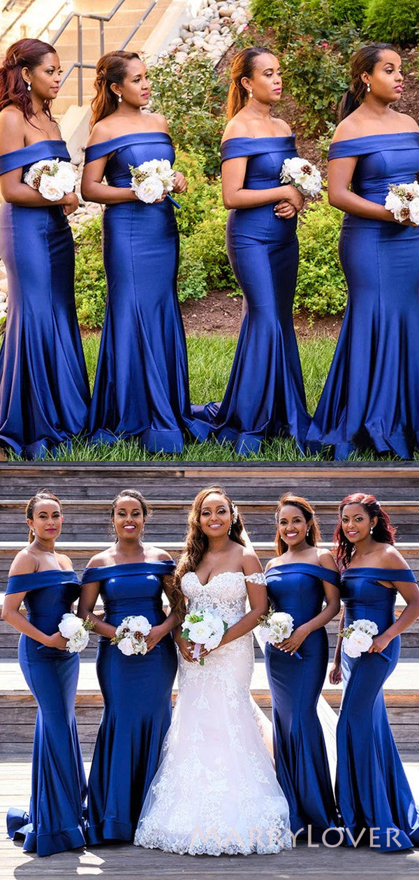 Simple Royal Blue Slit Prom Dress – misaislestyle