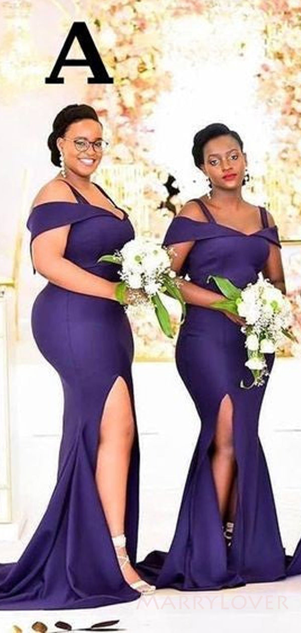 Mismatched Mermaid Long Side Slit Custom Bridesmaid Dresses , BN1210 MarryLover Mismatched Mermaid Long Side Slit Custom Bridesmaid Dresses , BN1210 MarryLover