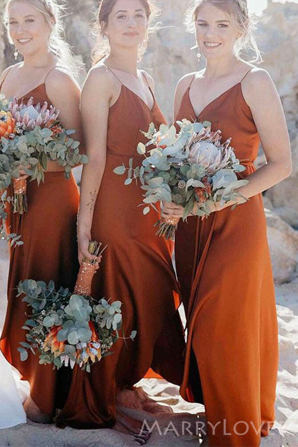 orange dresses for bridesmaids Apricot, Mandarin and Rust: Orange Bridesmaid Dresses
