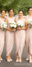 Simple Mermaid Chiffon Long Custom Bridesmaid Dresses , BN1291