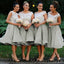 Off Shoulder A-line Appliques Short Custom Bridesmaid Dresses , BN1300