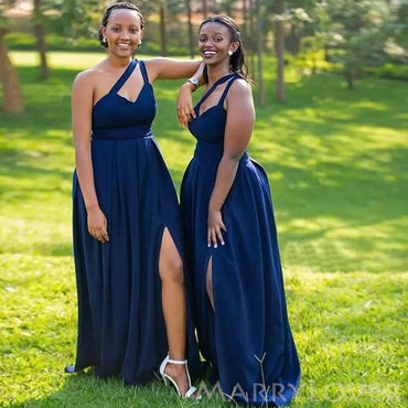 One Shoulder A-line Long Custom Bridesmaid Dresses , BN1324