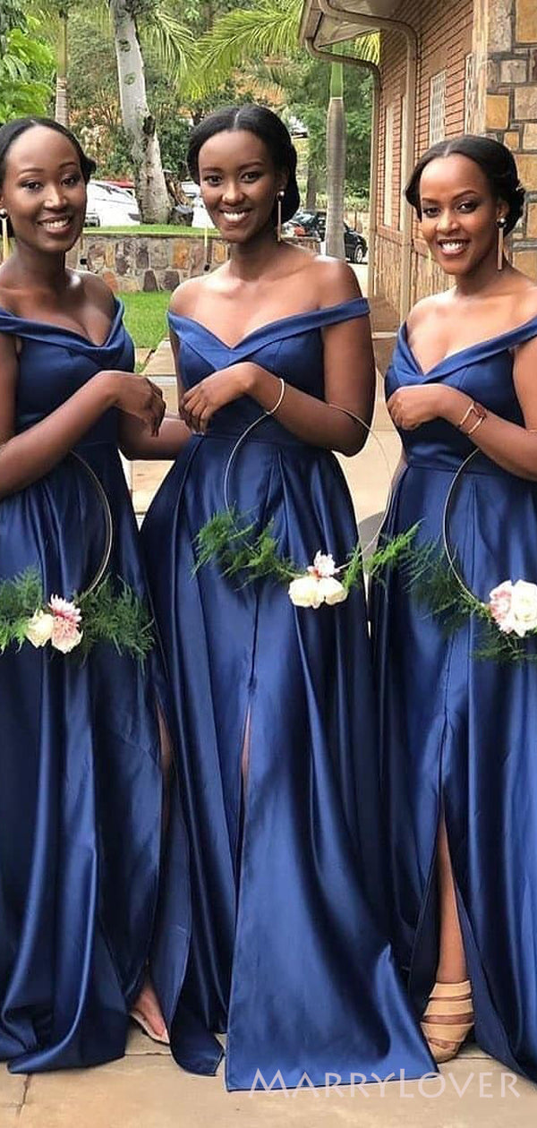off-the-shoulder satin a-line bridesmaid dress A-Line Off Shoulder Satin ivory Long Prom Dress, ivory Long Bridesmaid Dress US 14 / ivory