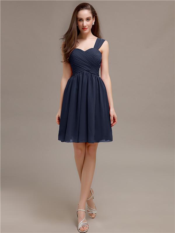 Sweetheart One-strap Chiffon Bridesmaid Dresses