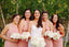 A-line Blush Pink Long Chiffon Bridesmaid Dresses With Pleats, BD0576