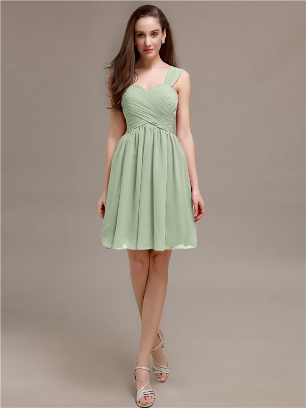 Sweetheart One-strap Chiffon Bridesmaid Dresses