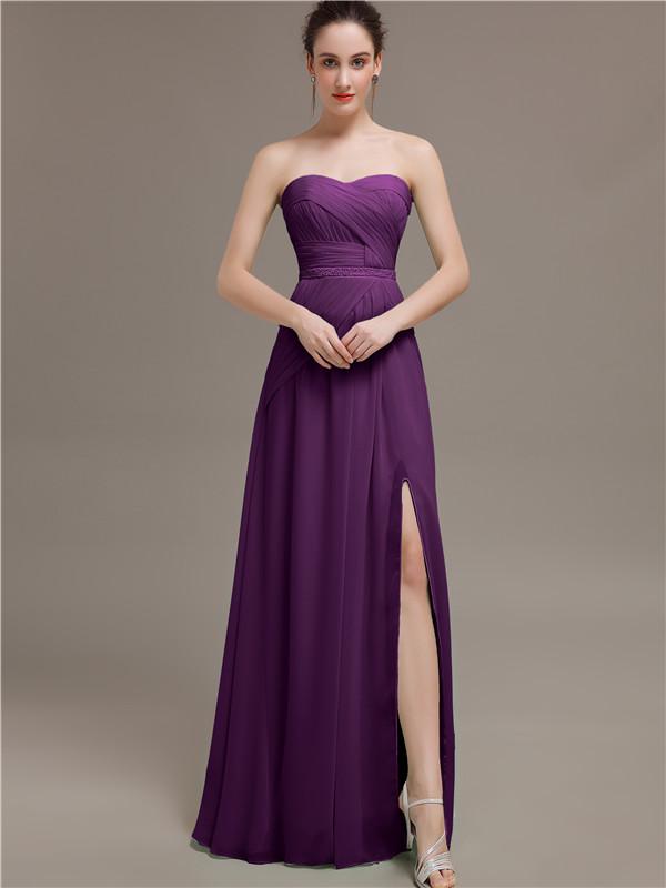 Sweetheart Split Side Bridesmaid Dresses