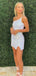 One Shoulder Sequins Short Side Slit Homecoming Dresses, HM1043