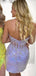 Mermaid Strapless Sequins Appliques Short Homecoming Dresses, HM1102