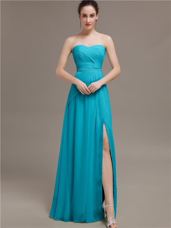 Sweetheart Split Side Bridesmaid Dresses