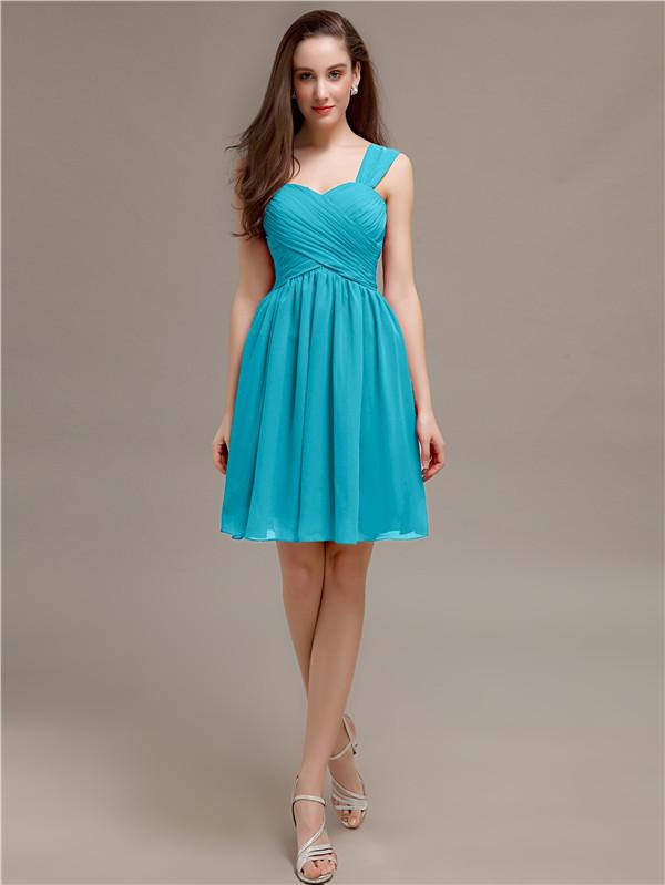 Sweetheart One-strap Chiffon Bridesmaid Dresses