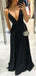 V Neck Fashion Sparkle Evening A-Line Long Prom Dresses, MR7006