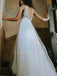 V Neck Sequin Long Evening Tulle Prom Dresses, Evening dresses, MR7029