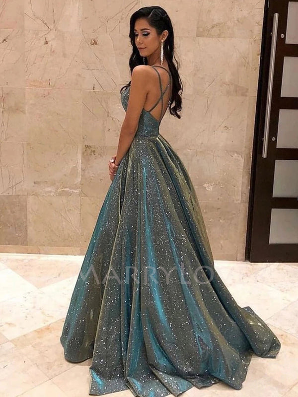 A-Line Sparkle Fashion Long Evening Prom Dresses, MR7032 MarryLover A-Line Sparkle Fashion Long Evening Prom Dresses, MR7032 MarryLover