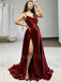 Backless Burgundy Long Evening Prom Dresses, Party Prom Dress, MR7045