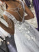 A-line See Through Lace Long Evening Prom Dresses, Cheap Sweet Dresses, MR7050