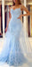 Sexy Mermaid Spaghetti Straps Lace Long Evening Prom Dresses, MR7055
