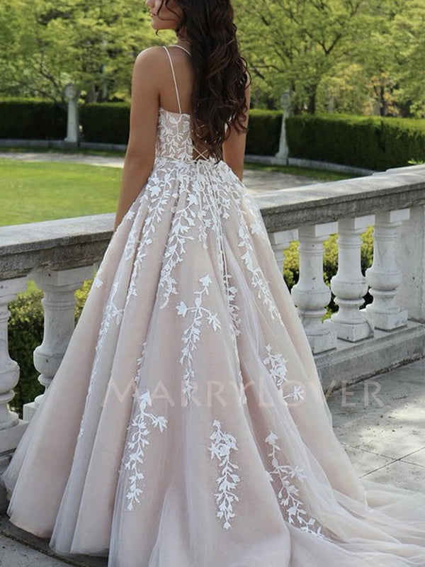 Sex Backless Lace Embroidery Long Evening Prom Dresses, Cheap Tulle Sw MarryLover Sex Backless Lace Embroidery Long Evening Prom Dresses, Cheap Tulle Sw MarryLover