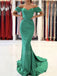 Sexy Off Shoulder Backless Mermaid Long Evening Prom Dresses, MR7107